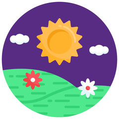 
Download premium flat rounded icon of sunset 

