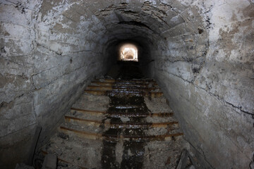 abandoned tunnels in the mine