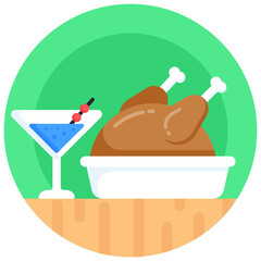 
Grab this beautiful flat rounded icon of ramadan iftar 

