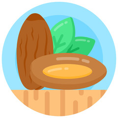 
A well designed dates yummy flat rounded icon 

