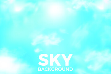 Background with clouds on blue sky. Blue Sky vector. Eps10 vector illustration.