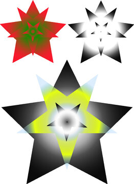 Star Design with gradian and colorful