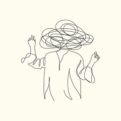 woman face continuous line drawing abstract