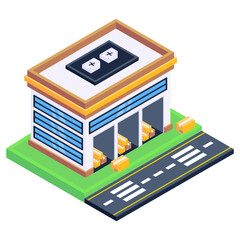 
An icon of warehouse isometric design, editable vector download 

