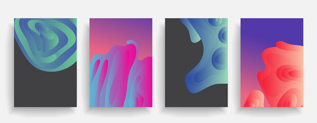 Liquid color background design. Futuristic design posters
