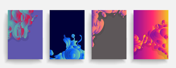 Obraz na płótnie Canvas Liquid color background design. Futuristic design posters