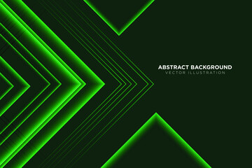 Abstract green arrow light speed technology on black design modern futuristic background vector illustration.