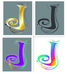The letter alphabet  J