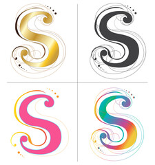S alphabet font design
