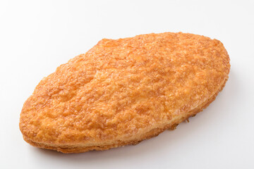 Leaf pie on white background