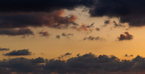 Sunset sky as natural background.