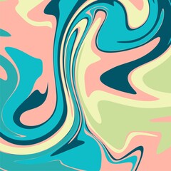 blue red green color psychedelic fluid art abstract background concept design vector illustration