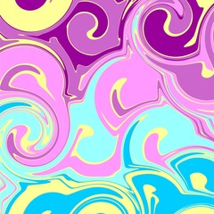 purple violet blue yellow color psychedelic fluid art abstract background concept design vector illustration