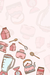 Kitchen Stuff Background Vector