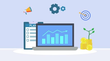 Business people working with financial graph - Powered by Adobe