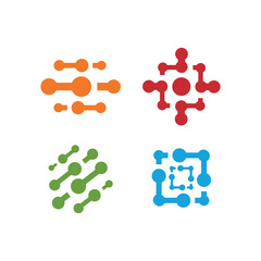 Fototapeta na wymiar Molecule DNA Modern Logos Design