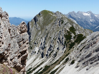 Freiungen long distance trail, mountain hiking in Tyrol, Austria