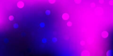 Dark purple vector background with spots.