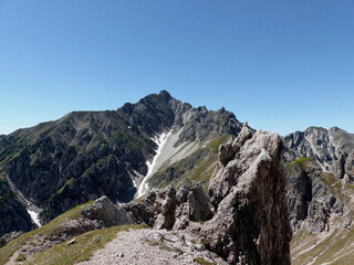 Freiungen long distance trail, mountain hiking in Tyrol, Austria