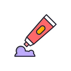 Acrylic tube vector Filled outline icon style illustration. EPS 10 file