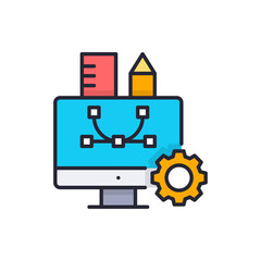 Digital designing vector Filled outline icon style illustration. EPS 10 file