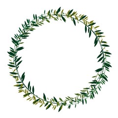 Vector Ivy branch round frame