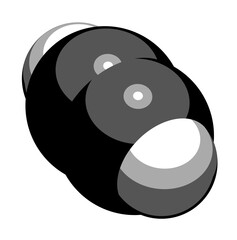 Acetylene (ethyne) molecule. Used in oxy-acetylene welding. 3D rendering. Atoms are represented as spheres with conventional color coding: hydrogen (white), carbon (black).