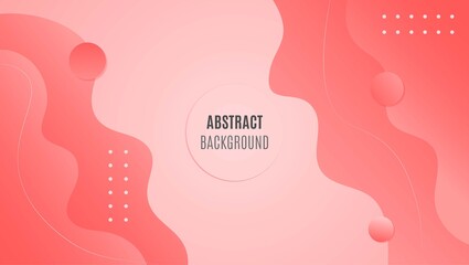 Light Red Abstract Curves Geometric Shapes Design. Good For Landing Page, Banner Template Or Wallpaper.