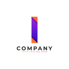 Creative Initial Letter I Logo Modern and Elegant. Purple and Orange Geometric Shape Arrow Style. Usable for Business and Branding Logos. Flat Vector Logo Design Ideas Template Element. Eps10 Vector