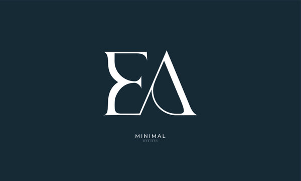 Alphabet letter icon logo EA