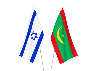 Islamic Republic of Mauritania and Israel flags