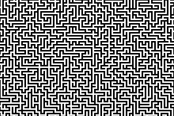 Design of  geometric background  in labyrinth and black and white 