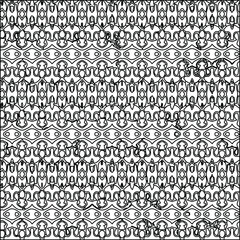 Geometric vector pattern with triangular elements. Seamless abstract ornament for wallpapers and backgrounds. Black and white colors.