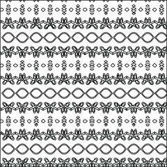 Geometric vector pattern with triangular elements. Seamless abstract ornament for wallpapers and backgrounds. Black and white colors.