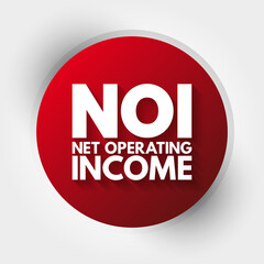 NOI - Net Operating Income acronym, business concept background