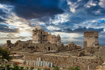 Mesmerizing view of a Chittorgarh Fort, UNESCO World Heritage Site, Rajasthan, India