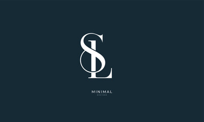 Alphabet letter icon logo SL