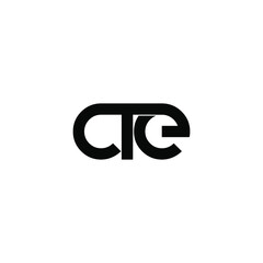 cte letter original monogram logo design