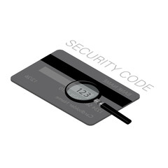 Back side of the credit card with CVV security code