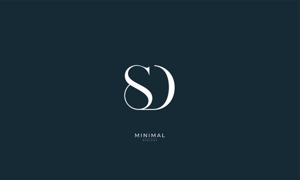 Alphabet letter icon logo SD