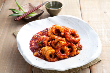 fried spicy octopus