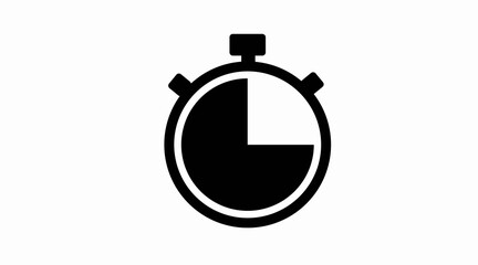 Vector Isolated Illustration of a Clock. Rounded Time Icon, Chronometer Icon