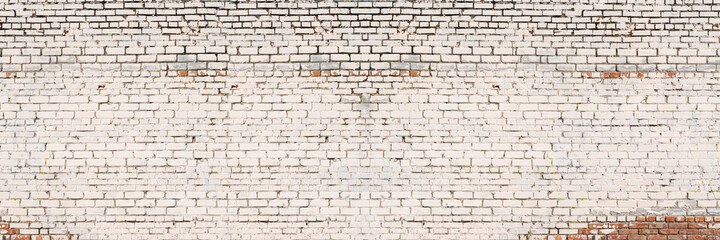 Abstract old white brick wall textured background,