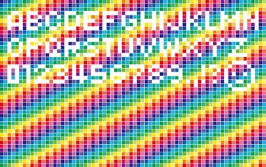 ドットで描こう！カラフルなドット絵ベース07 斜め02