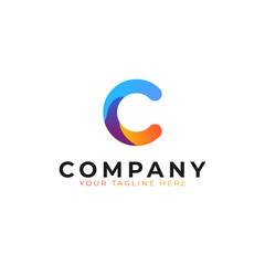 Letter C Logo Liquid. Colorful Motion Shape with Modern Flow Waves Logo. Usable for Business and Branding Logos. Flat Vector Logo Design Ideas Template Element. Eps10 Vector