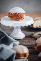 Delicious french Choux Craquelin pastries