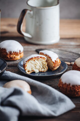 Delicious french Choux Craquelin pastries