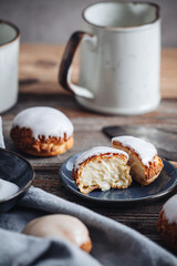 Delicious french Choux Craquelin pastries