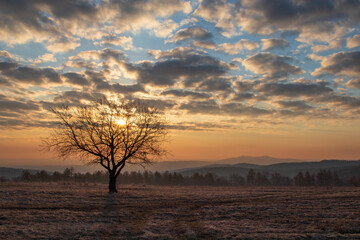 Fototapeta premium sunrise in the mountains