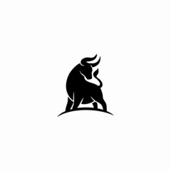 Silhouette Bull logo vector illustration design, creative and simple design,
can uses as logo and template for company.
